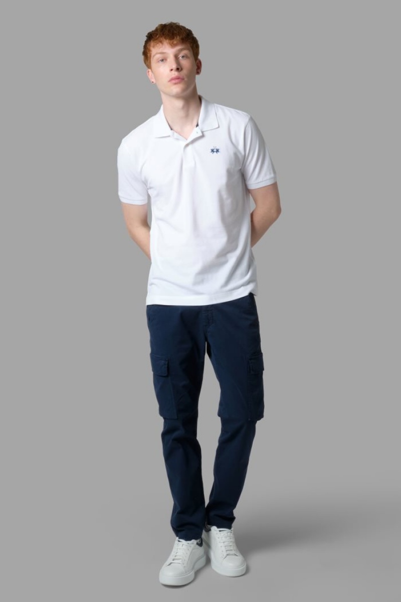 Polo La Martina Regular-fit Classic Piqué Hombre Blancas Chile | UDJ-6564