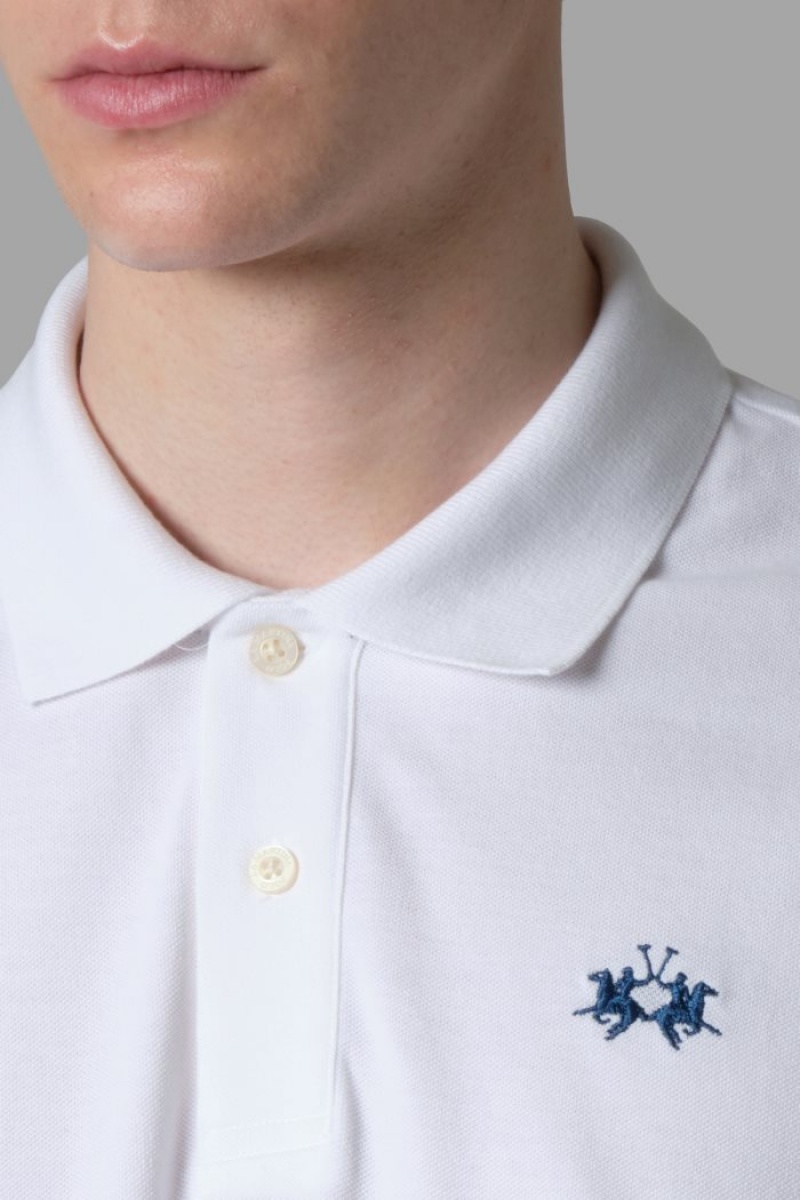 Polo La Martina Regular-fit Classic Piqué Hombre Blancas Chile | UDJ-6564