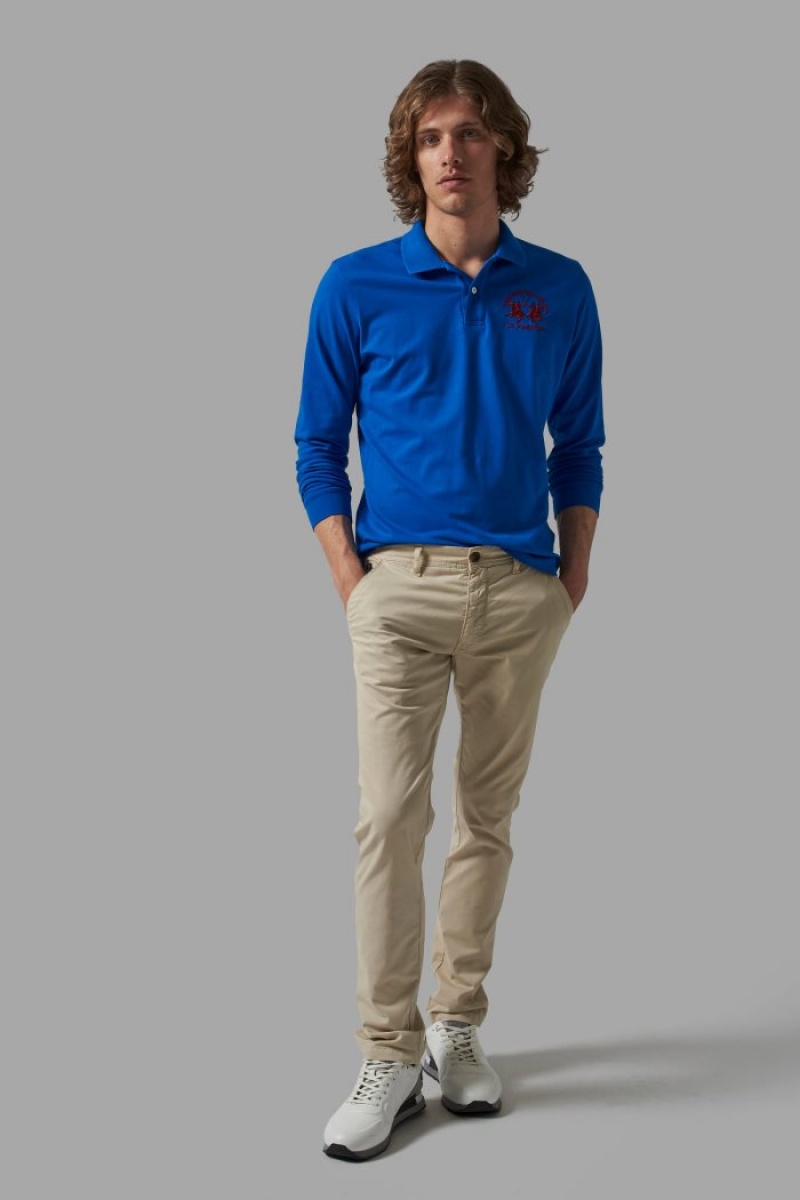 Polo La Martina Regular-fit Hombre Azules Chile | OIN-9569