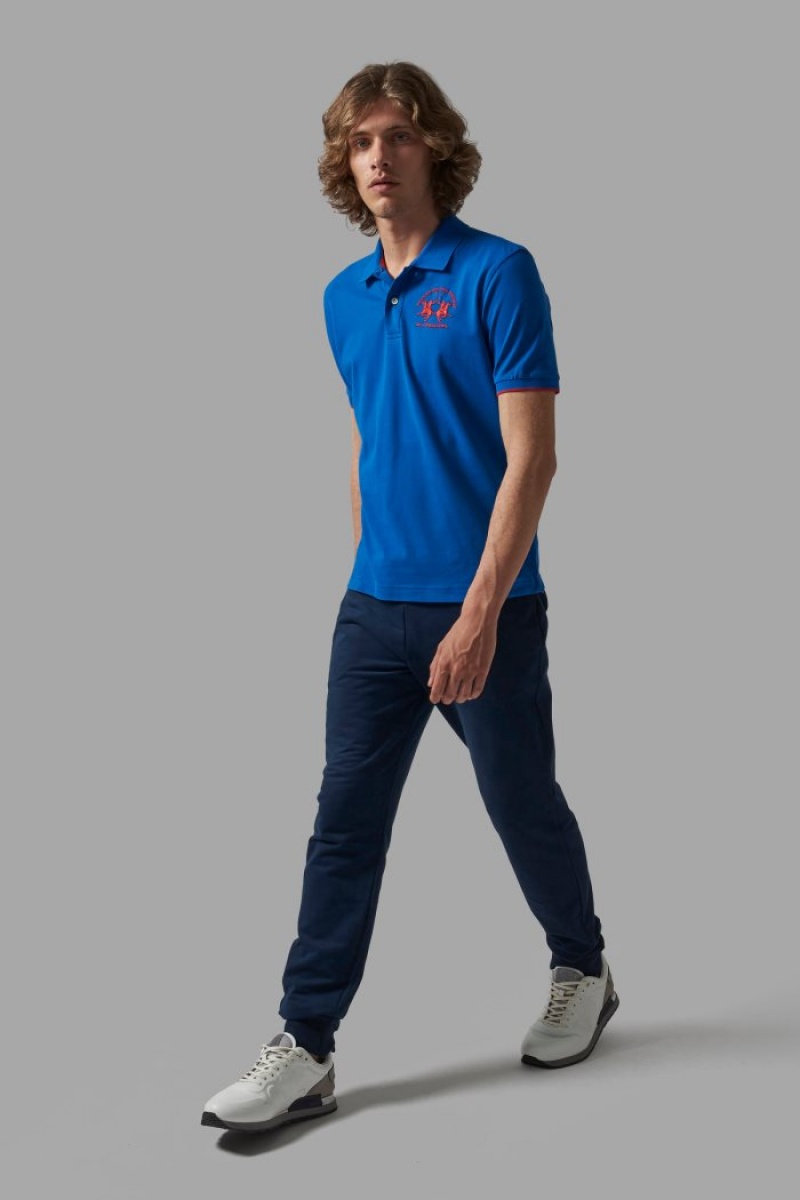 Polo La Martina Regular-fit Hombre Azules Chile | XYP-1345