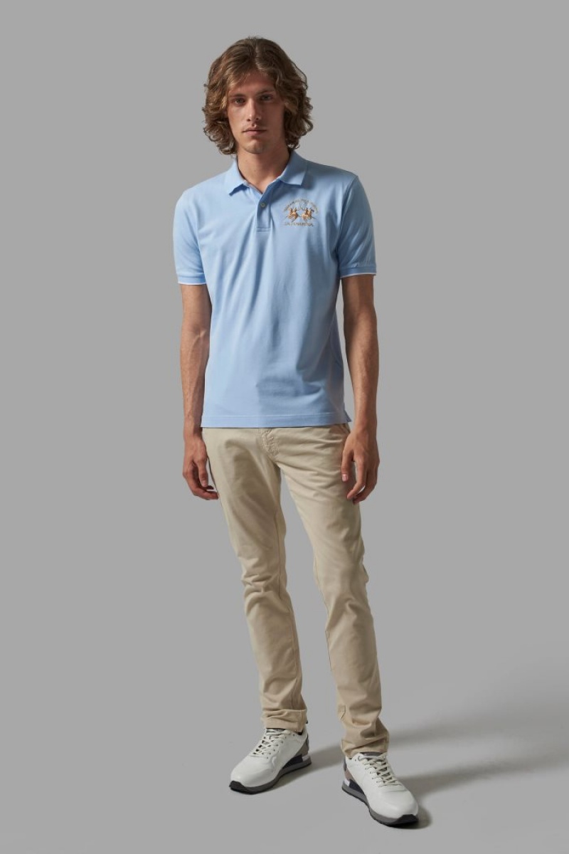 Polo La Martina Regular-fit Hombre Azules Chile | PAO-7323