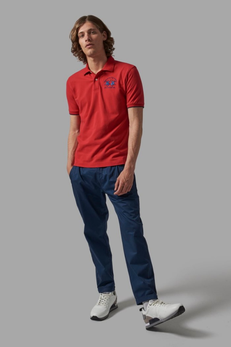 Polo La Martina Regular-fit Hombre Rojas Chile | YFI-3377