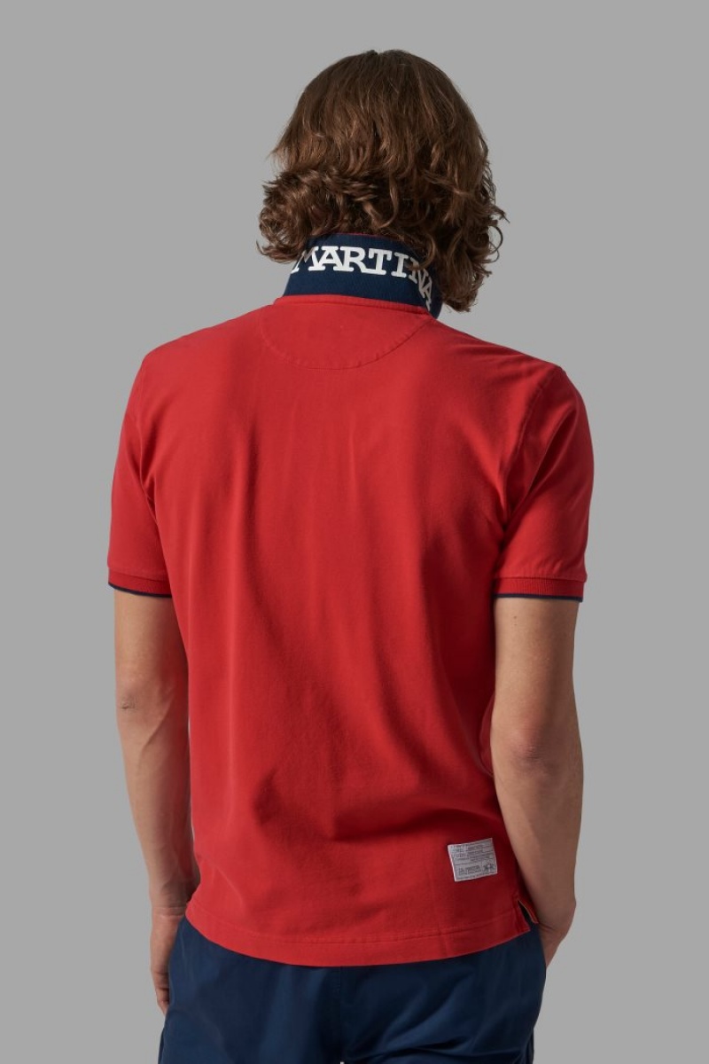 Polo La Martina Regular-fit Hombre Rojas Chile | YFI-3377