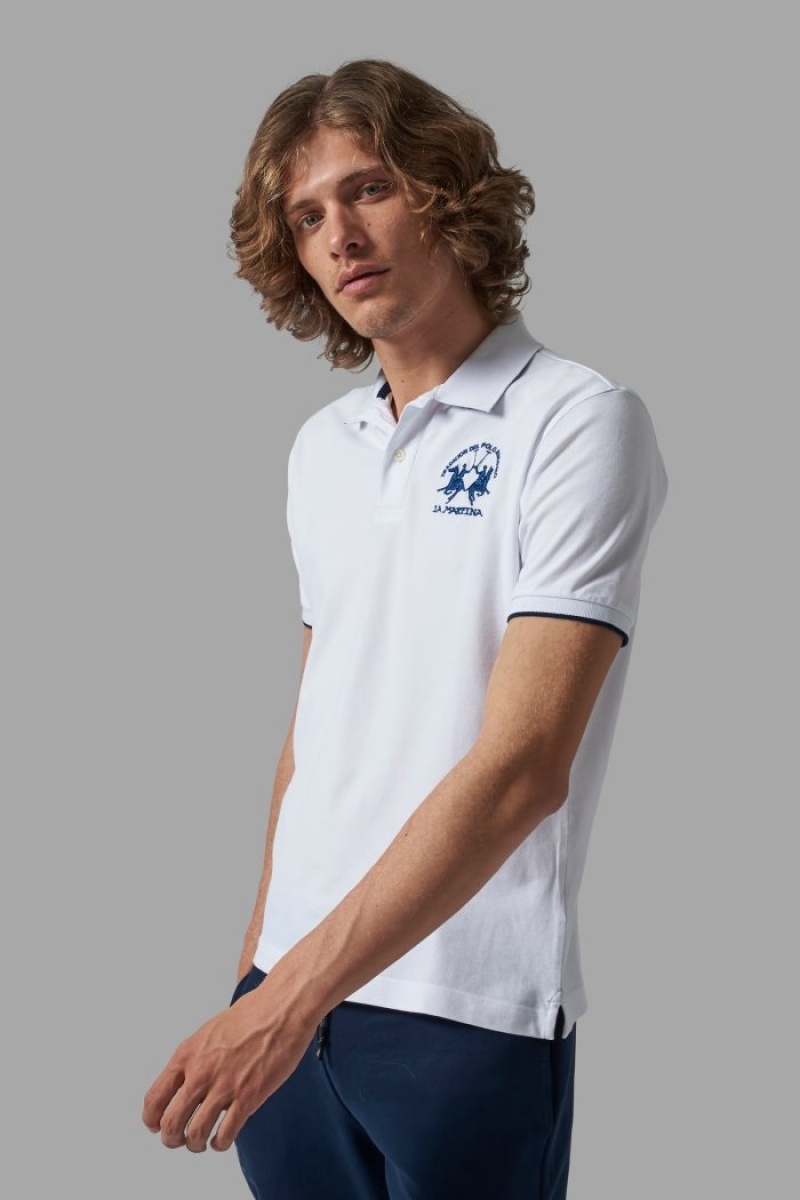 Polo La Martina Regular-fit Hombre Blancas Chile | GXK-7283