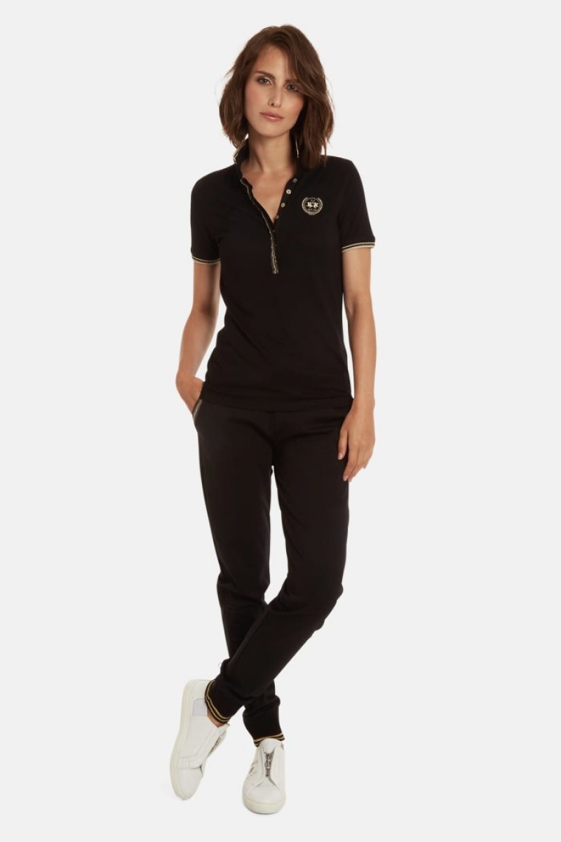 Polo La Martina Regular-fit Sequin Mujer Negras Chile | UVQ-5880