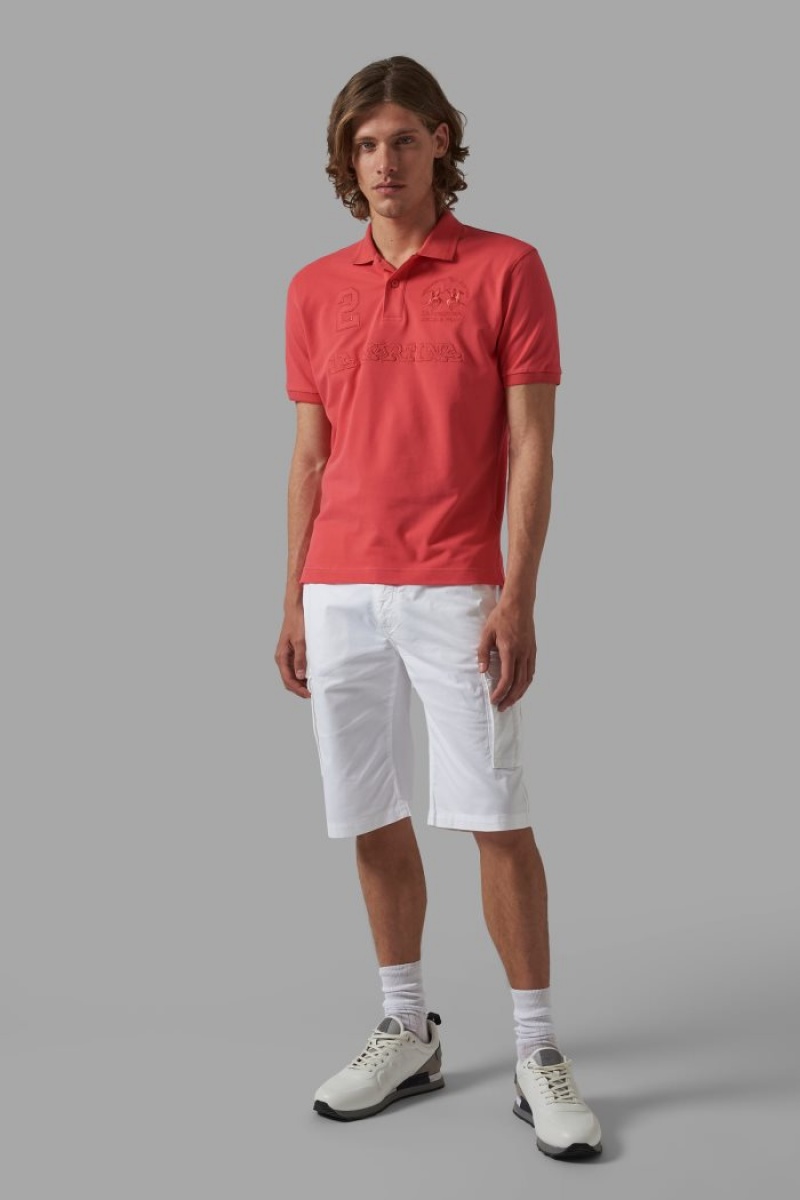 Polo La Martina Regular-fit Stretch Cotton Hombre Coral Chile | XJH-2373