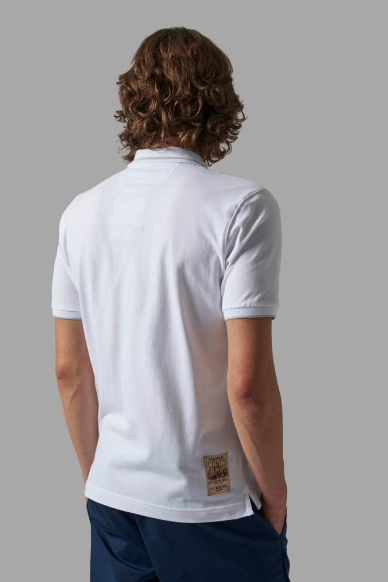 Polo La Martina Regular-fit Stretch Cotton Hombre Blancas Chile | XBJ-6453