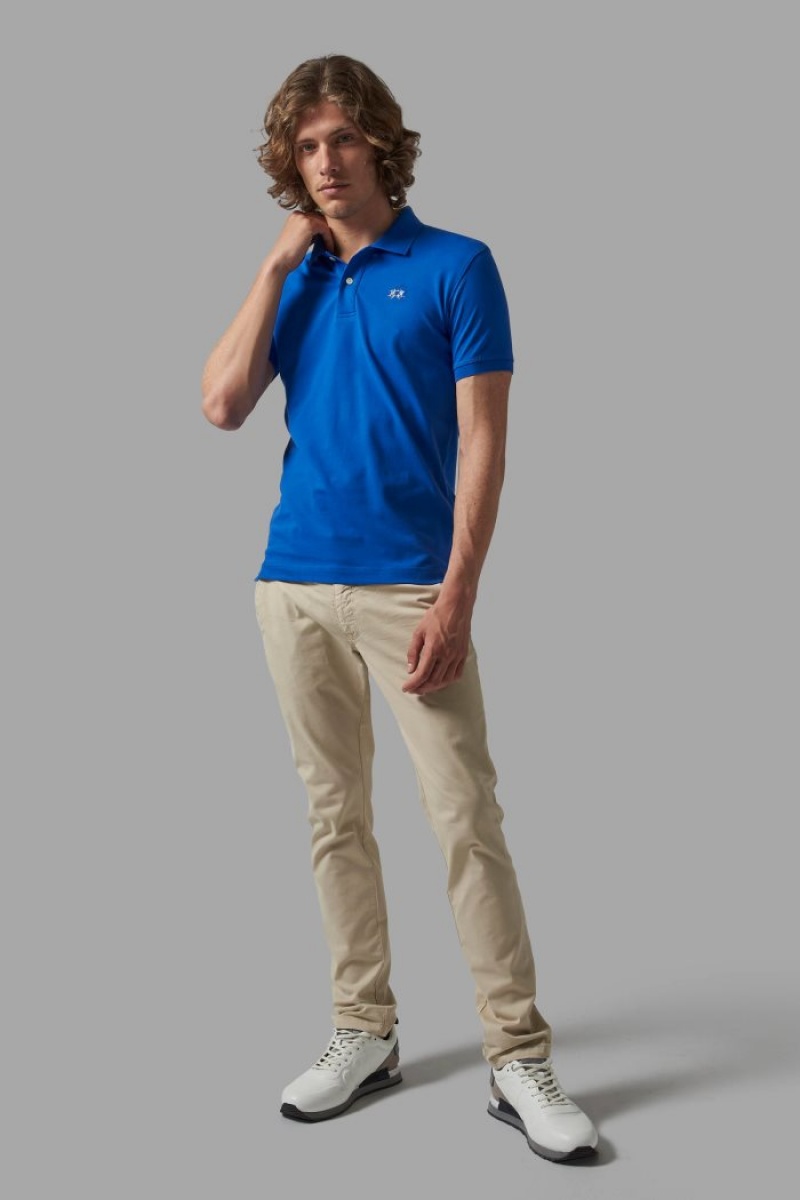 Polo La Martina Slim-fit Hombre Azules Chile | CPX-4704