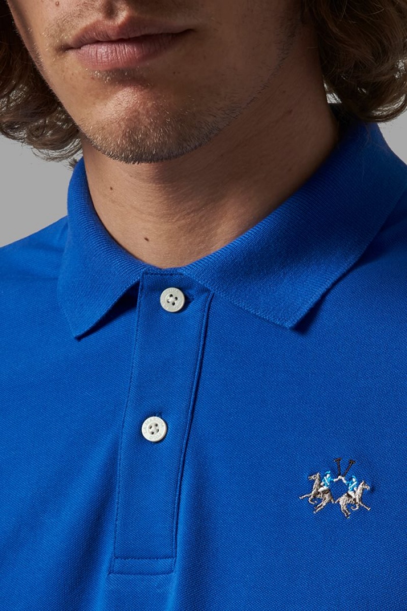 Polo La Martina Slim-fit Hombre Azules Chile | CPX-4704