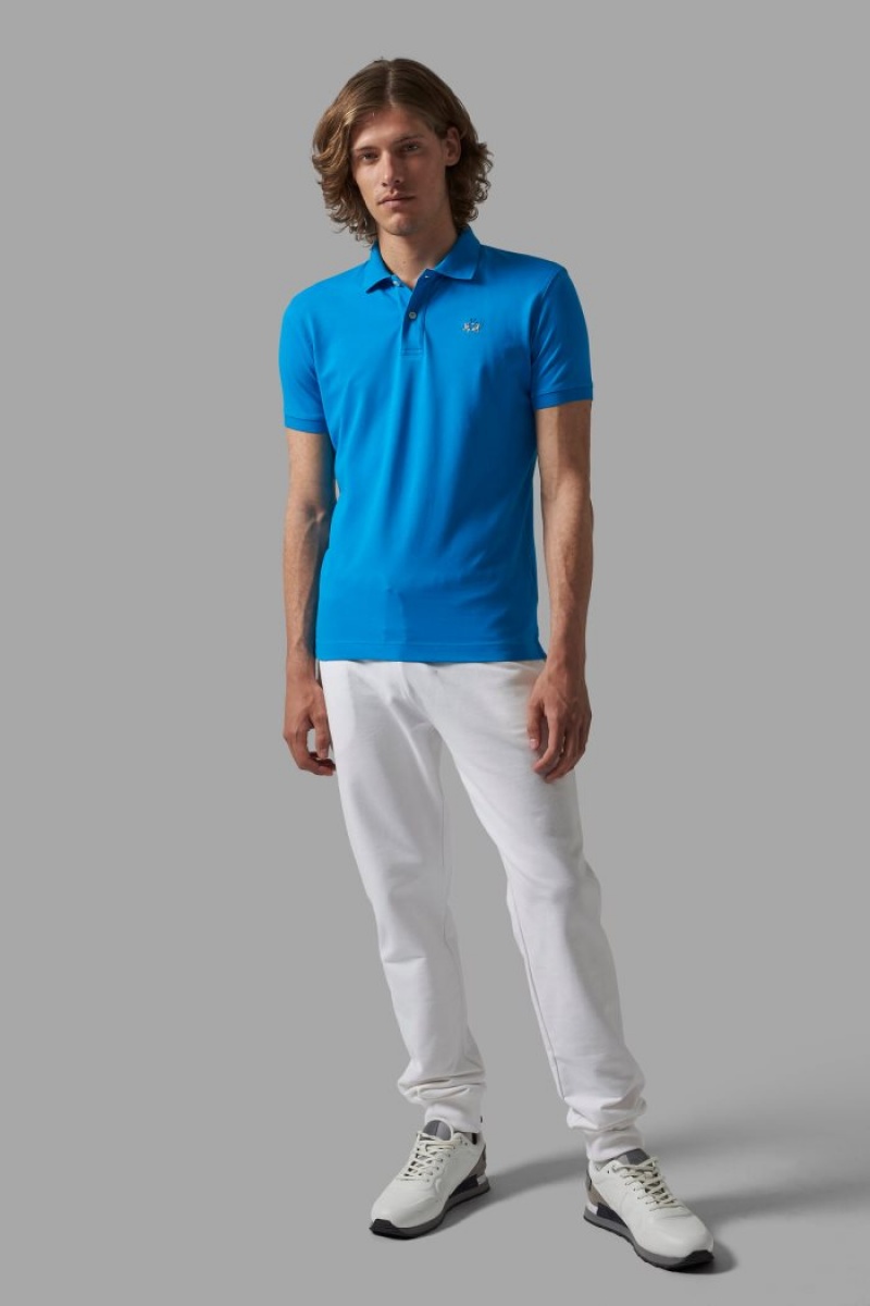 Polo La Martina Slim-fit Hombre Azules Chile | DCJ-1610