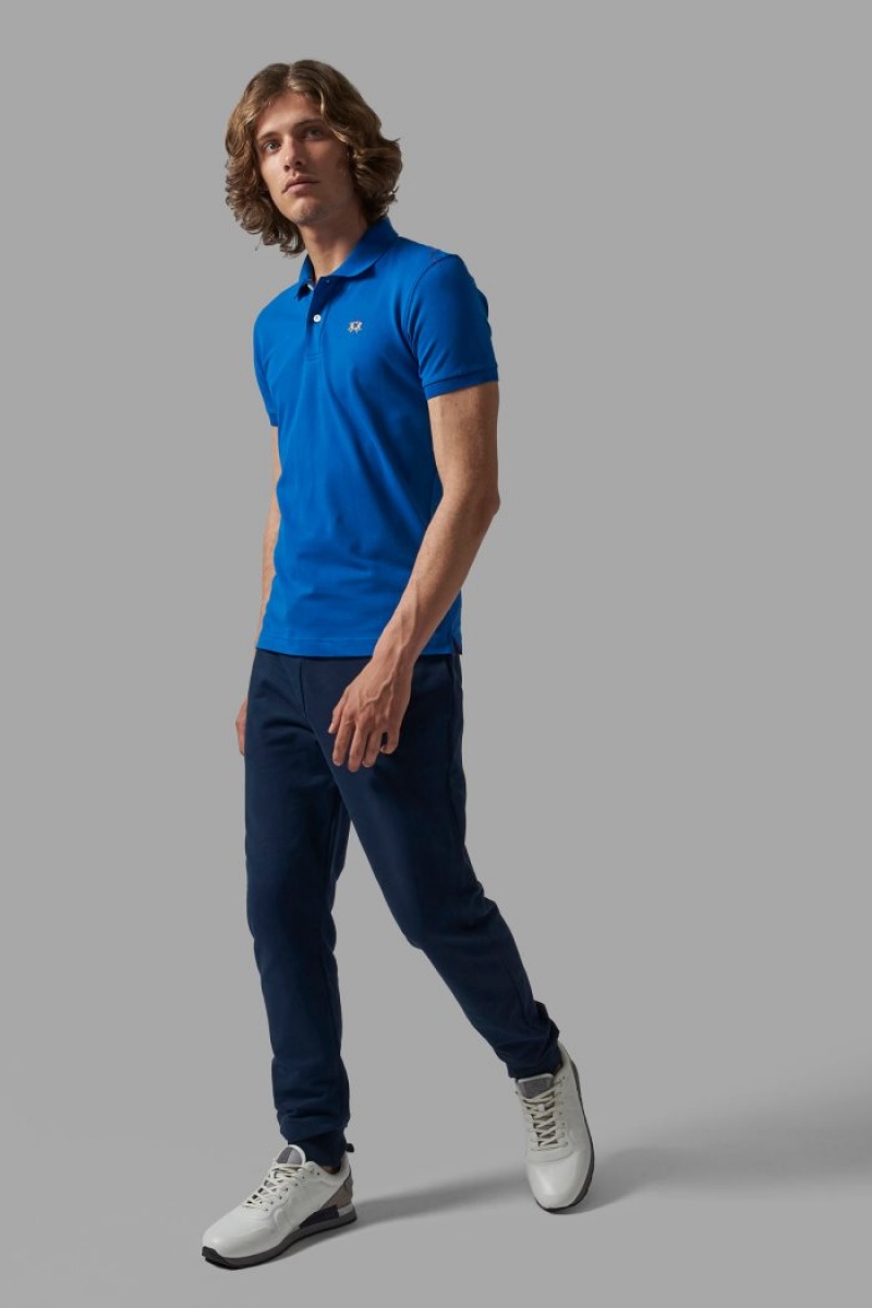 Polo La Martina Slim-fit Hombre Azules Chile | FTO-8565