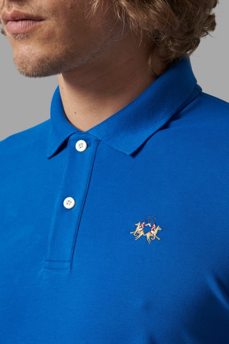 Polo La Martina Slim-fit Hombre Azules Chile | FTO-8565