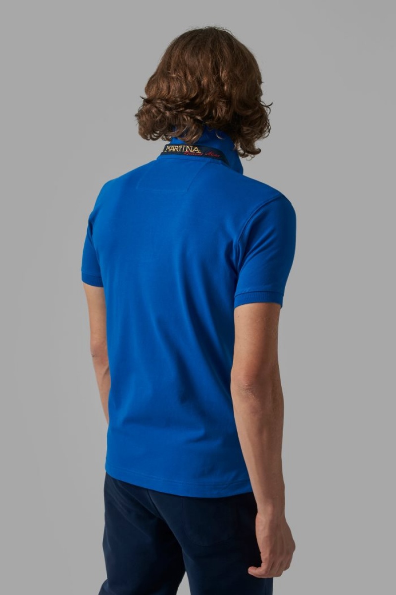 Polo La Martina Slim-fit Hombre Azules Chile | FTO-8565