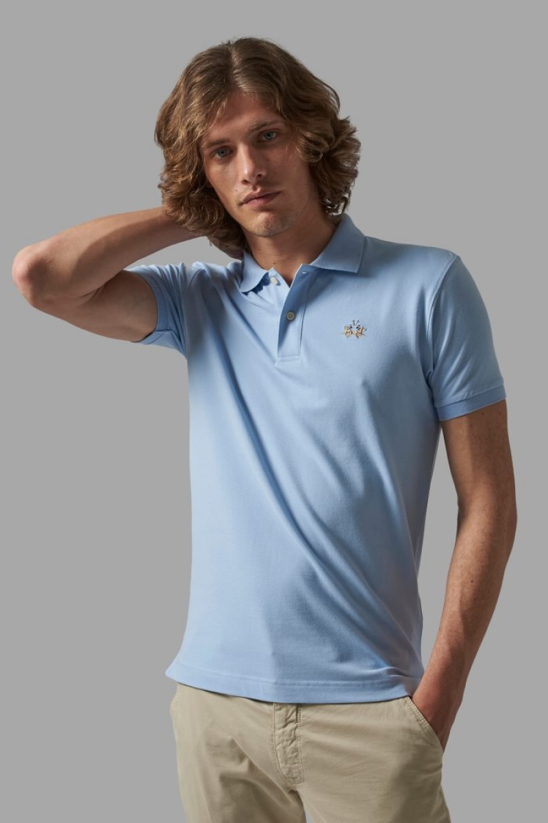 Polo La Martina Slim-fit Hombre Azules Chile | XWL-7803