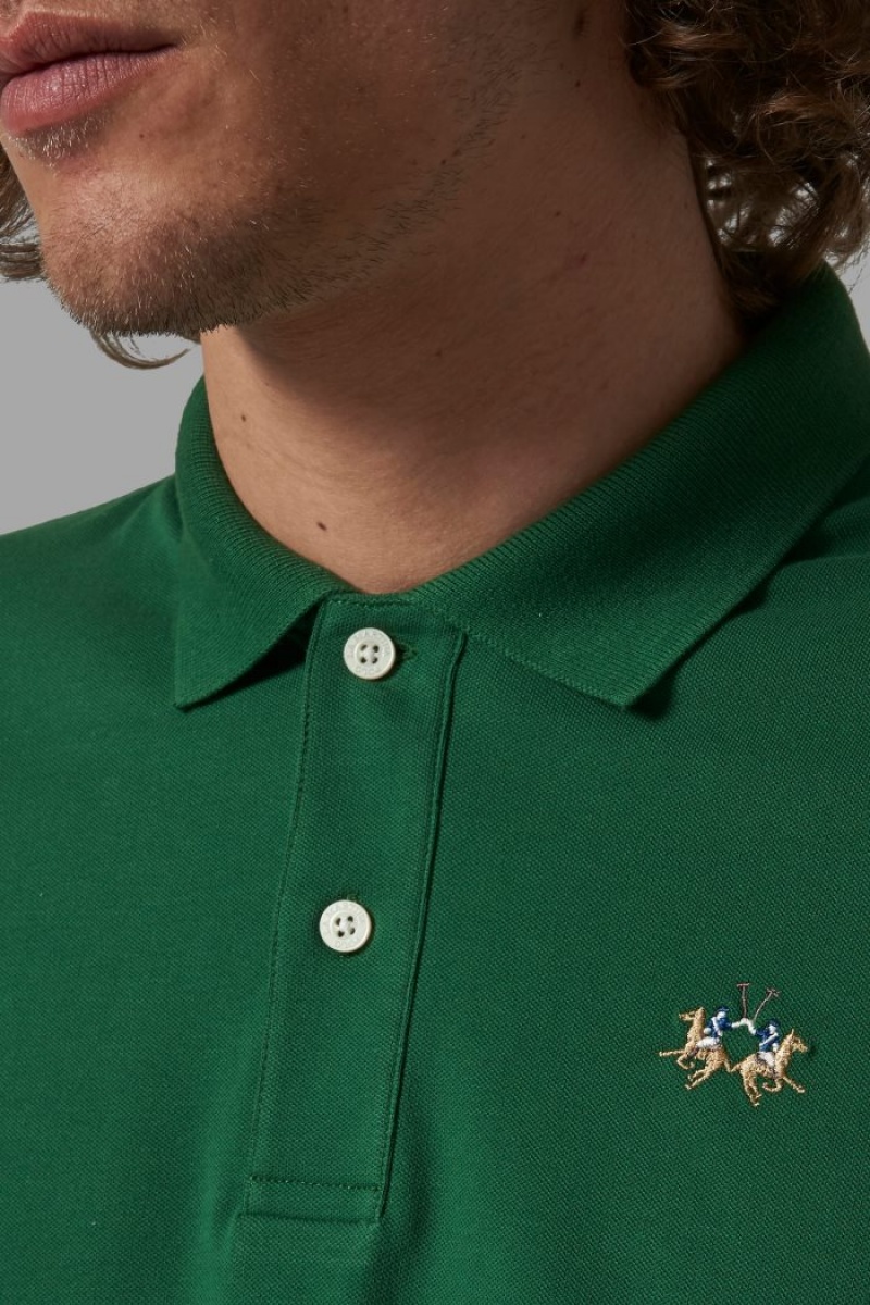 Polo La Martina Slim-fit Hombre Verde Chile | YHT-5532