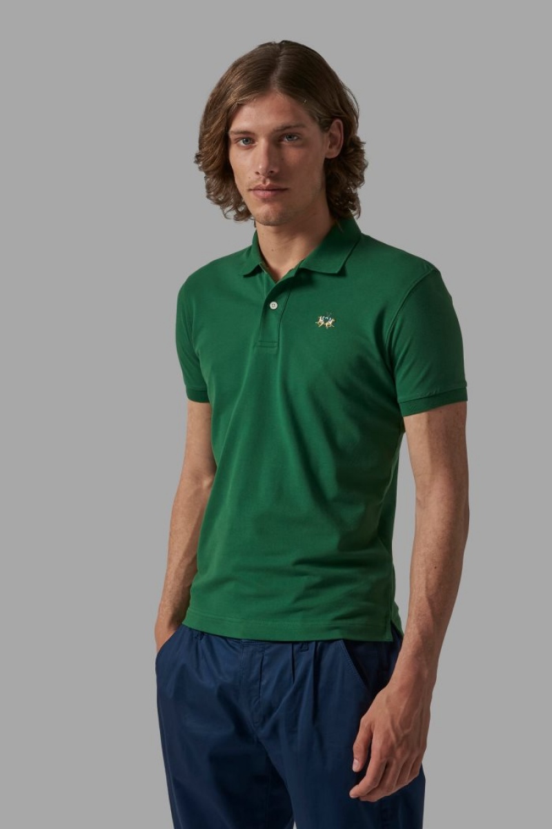 Polo La Martina Slim-fit Hombre Verde Chile | YHT-5532