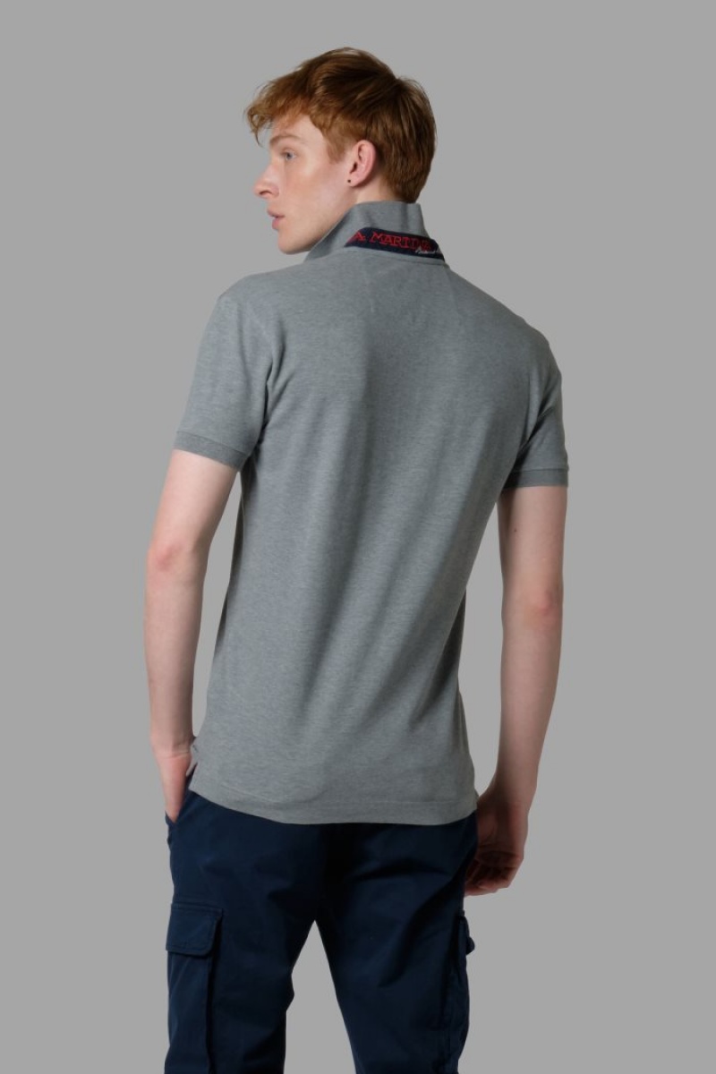 Polo La Martina Slim-fit Hombre Gris Chile | MVT-9342