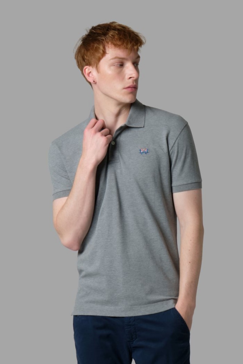 Polo La Martina Slim-fit Hombre Gris Chile | MVT-9342