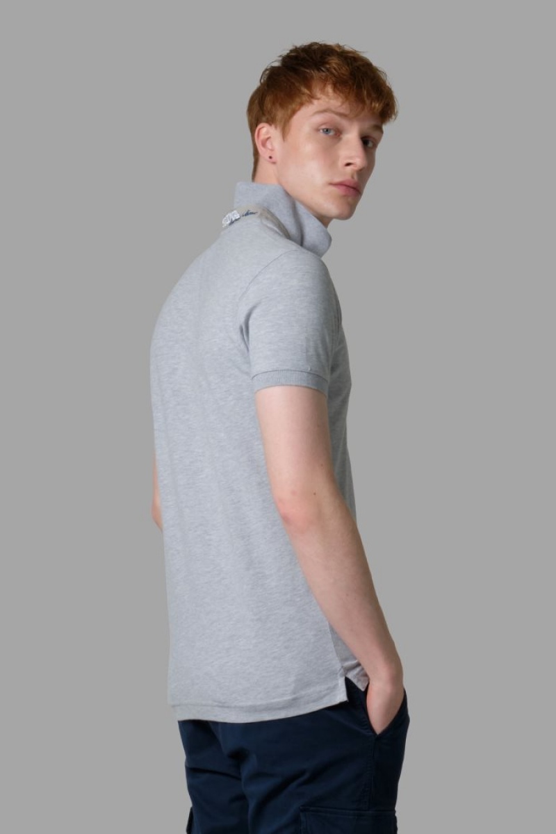 Polo La Martina Slim-fit Hombre Gris Claro Chile | FCV-4342