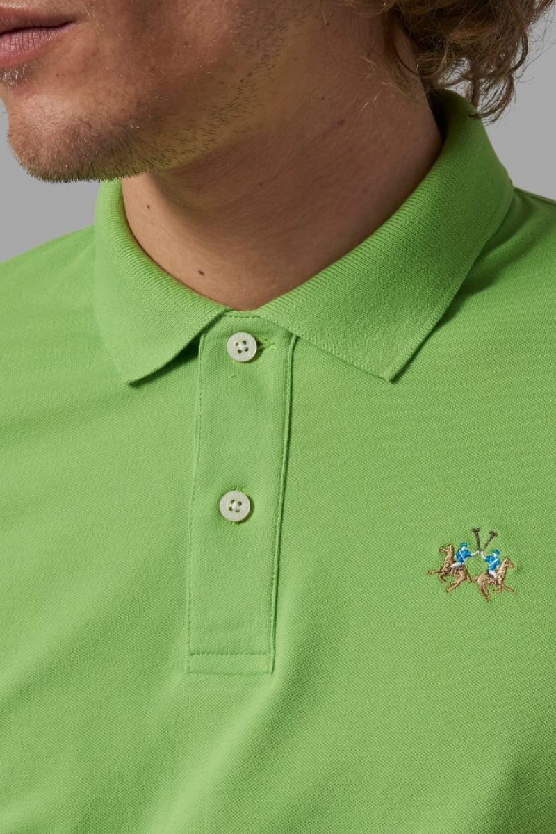 Polo La Martina Slim-fit Hombre Light Verde Chile | HEY-5495