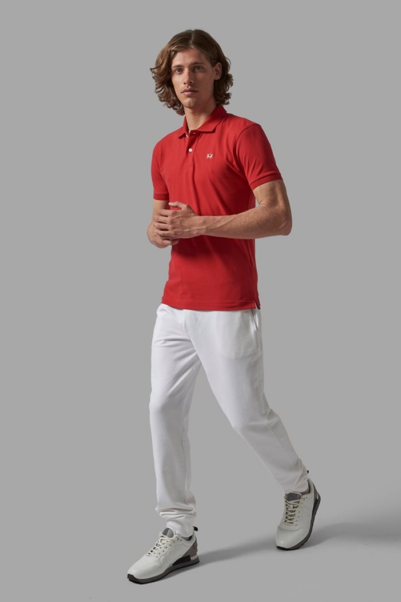 Polo La Martina Slim-fit Hombre Rojas Chile | CGQ-6785