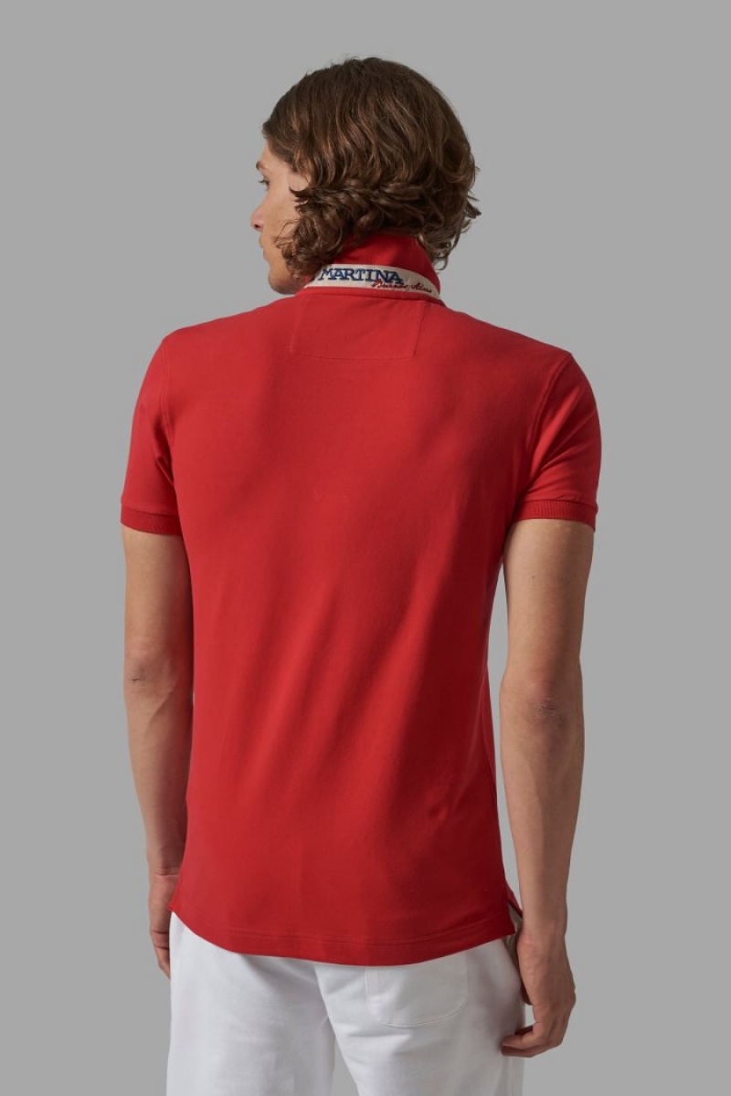 Polo La Martina Slim-fit Hombre Rojas Chile | CGQ-6785