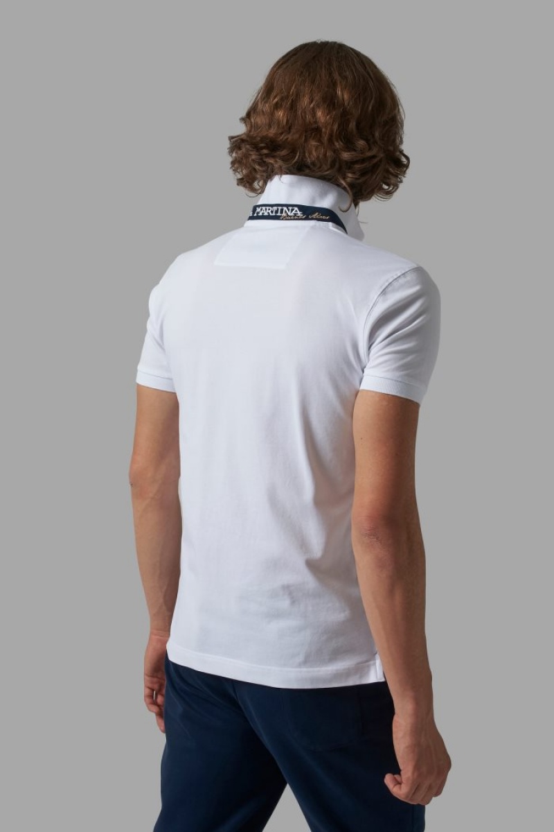 Polo La Martina Slim-fit Hombre Blancas Chile | LFV-8739