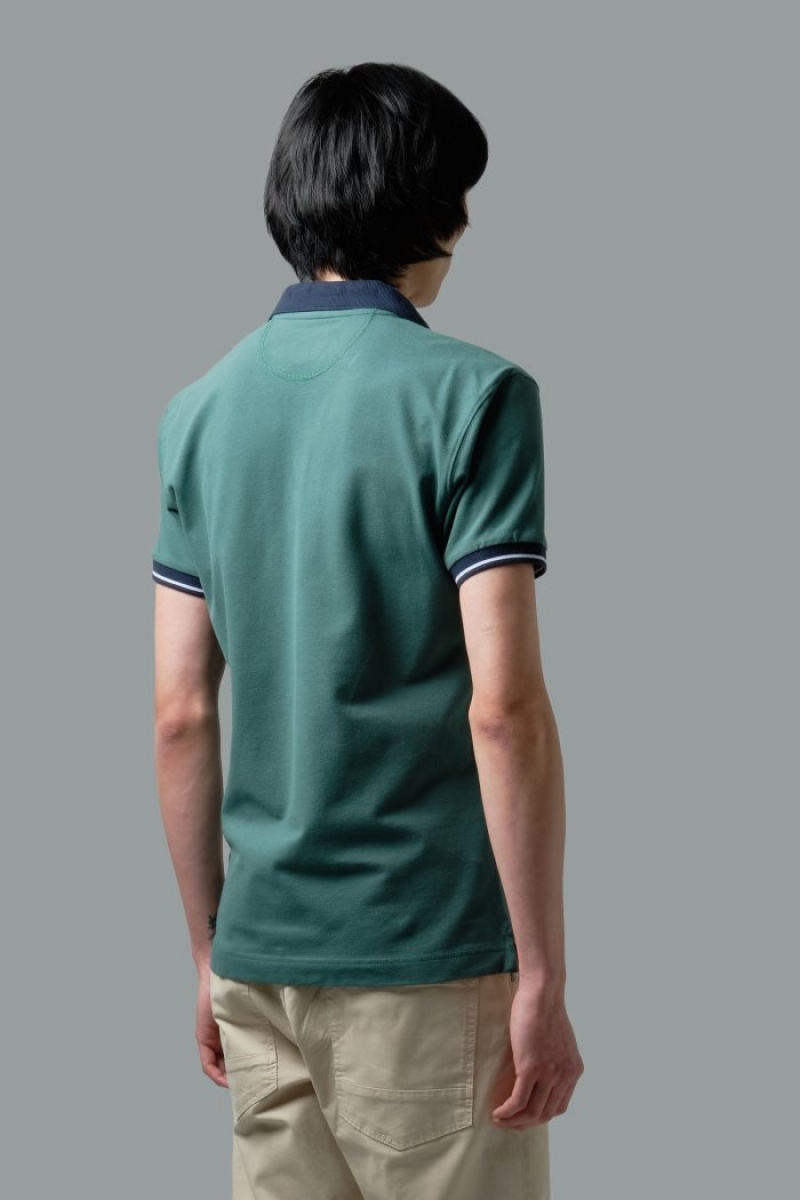 Polo La Martina Slim-fit Stretch Piqué Hombre Verde Chile | SGI-9442