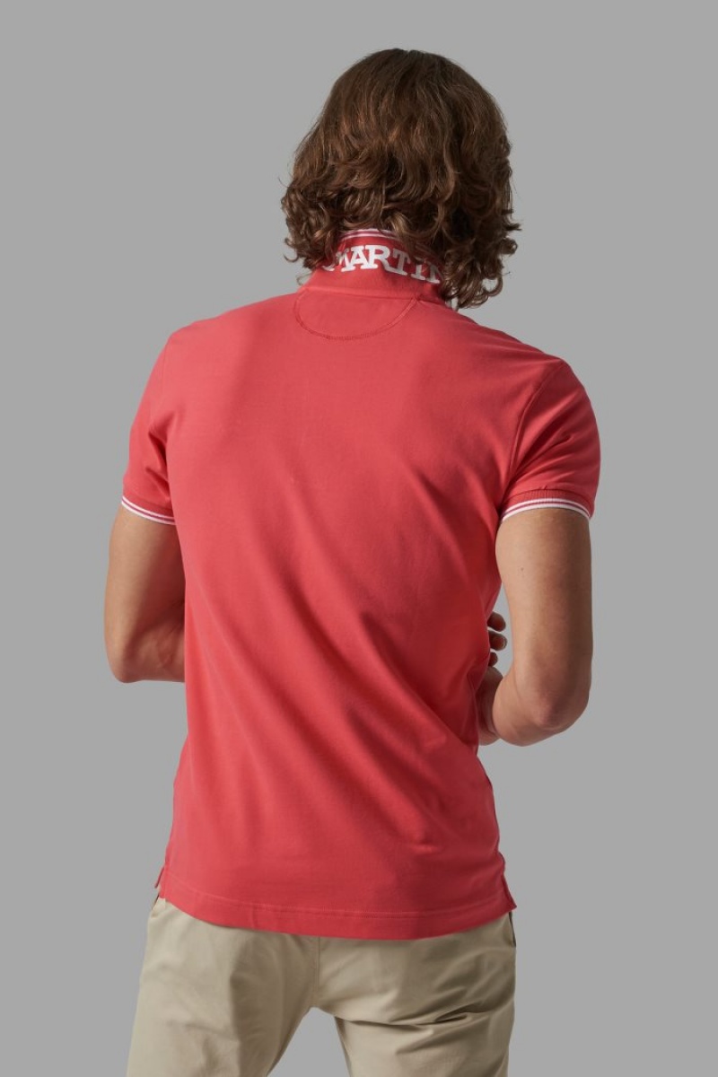 Polo La Martina Slim-fit Stretch Piqué Hombre Coral Chile | DBQ-9879