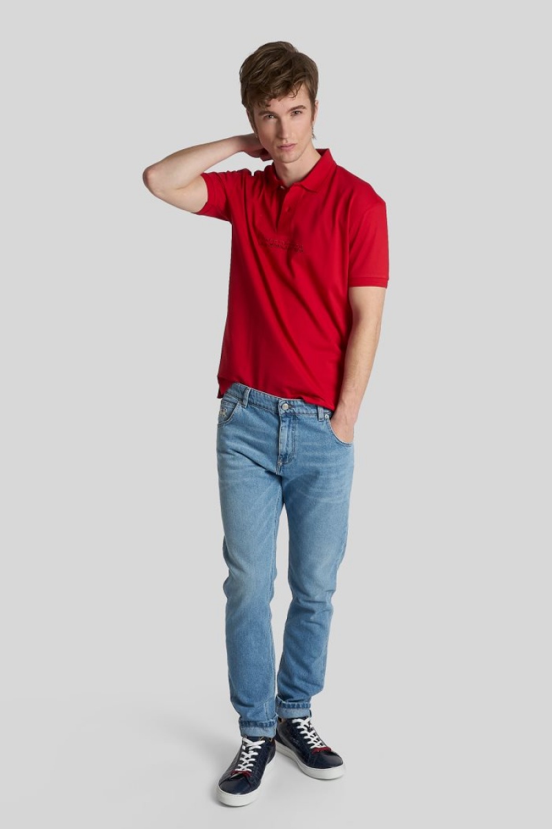 Polo La Martina Slim-fit Stretch Piqué Hombre Rojas Chile | FEK-8592