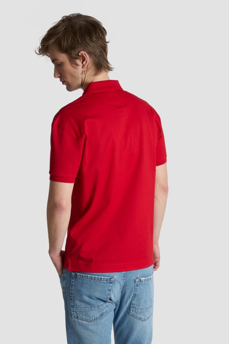 Polo La Martina Slim-fit Stretch Piqué Hombre Rojas Chile | FEK-8592