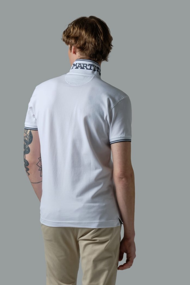 Polo La Martina Slim-fit Stretch Piqué Hombre Blancas Chile | WNP-6822