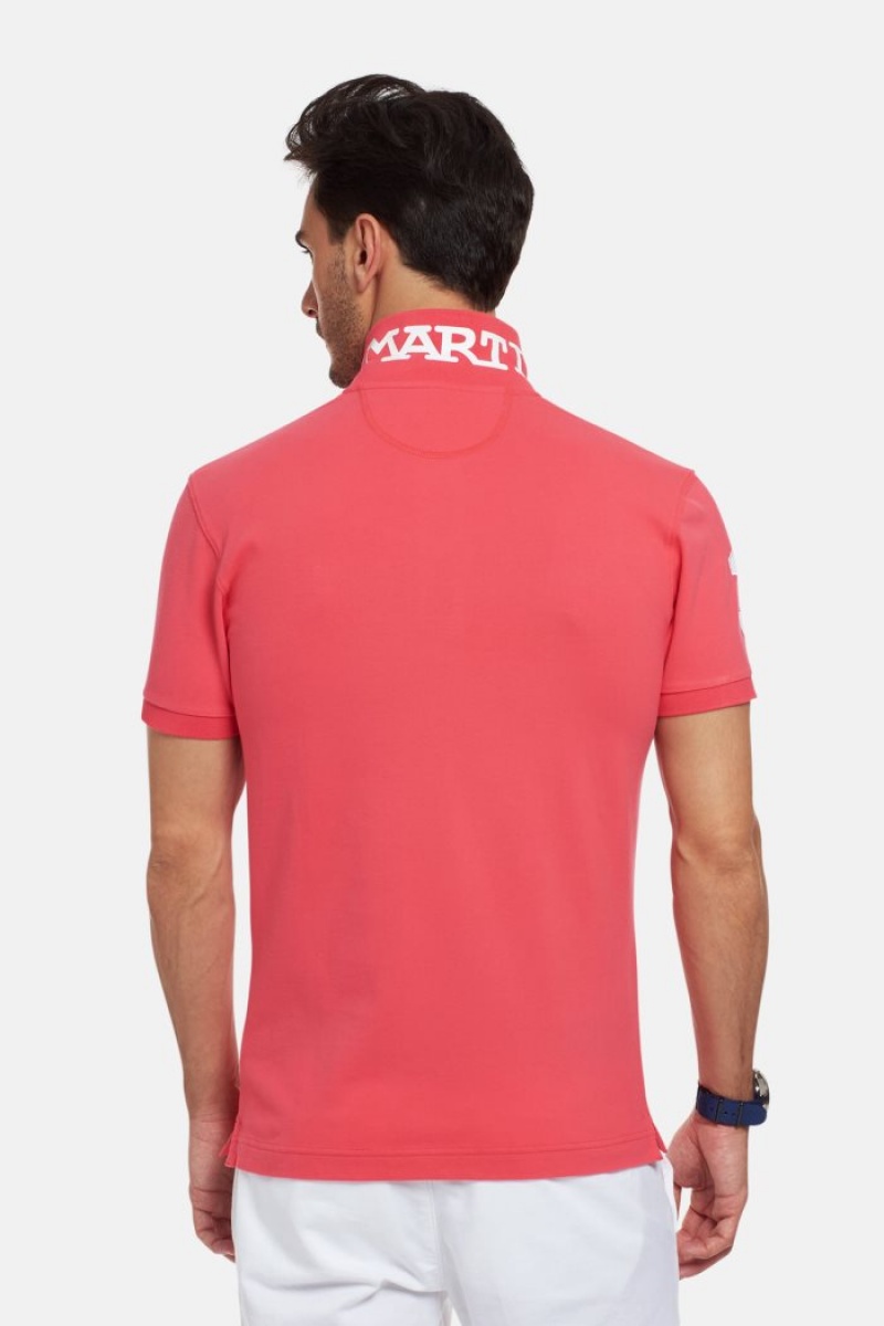 Polo La Martina Slim-fit Stretch Piqué Hombre Coral Chile | JVA-6356