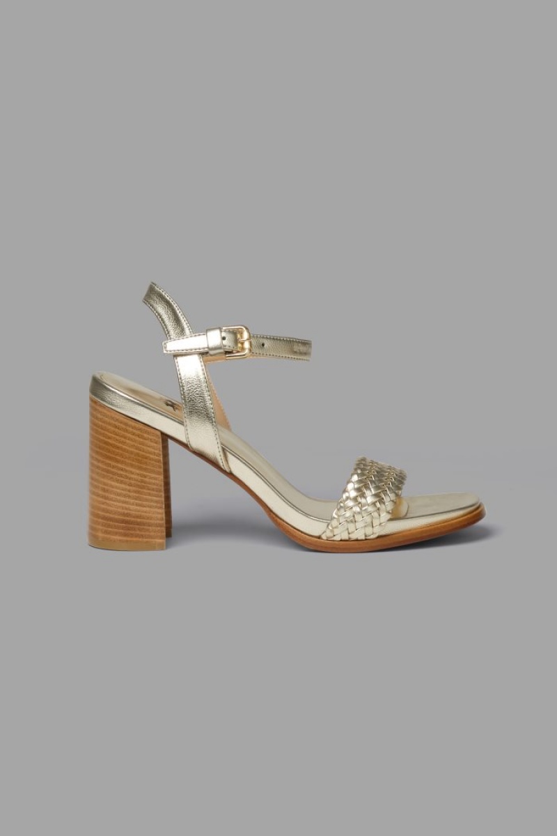 Sandalias La Martina Metallic-look Mujer Plateadas Chile | BKZ-0625