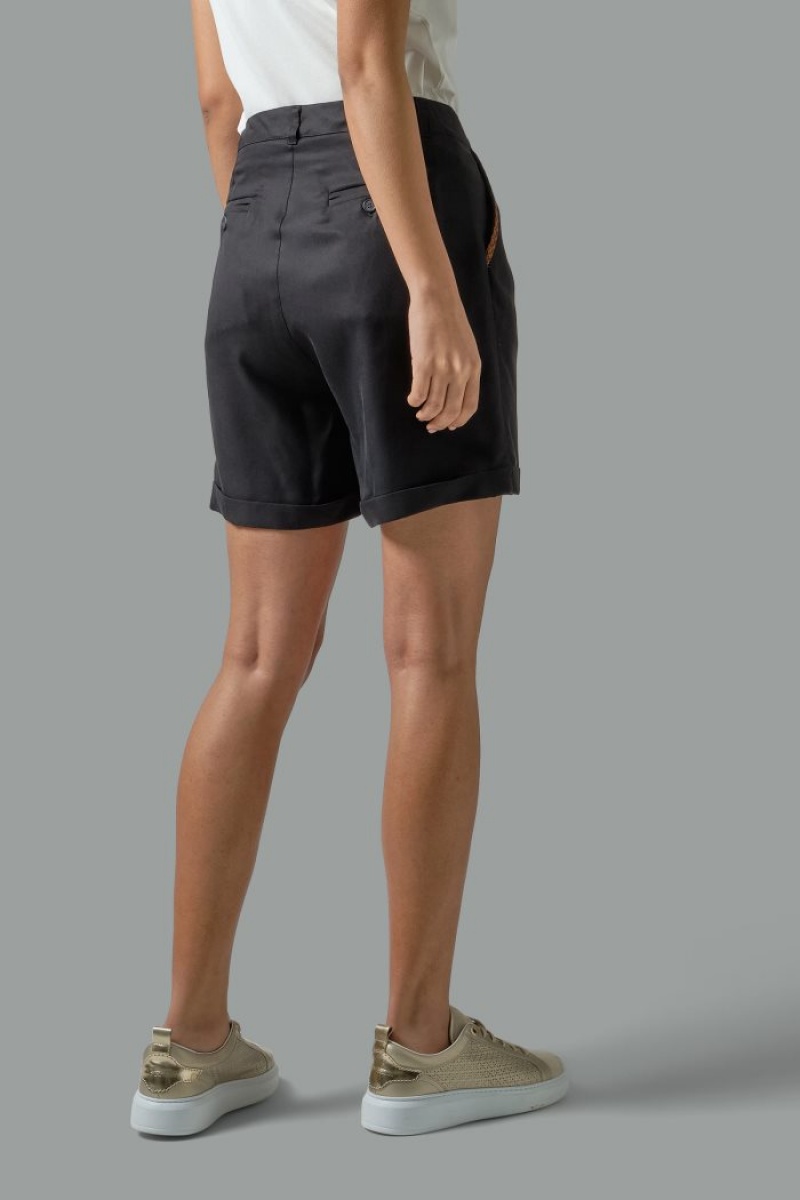 Short La Martina Regular-fit Lyocell Mujer Negras Chile | VOA-9887