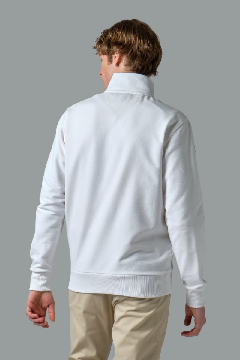 Sudadera La Martina Brushed Cotton Hombre Blancas Chile | BVZ-4994