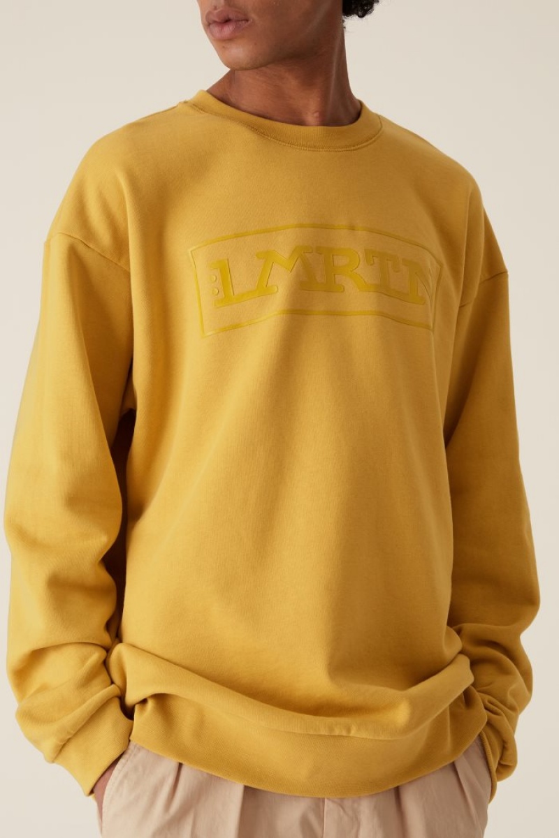 Sudadera La Martina LMRTN Crew-neck Amarillo Chile | OHD-6626