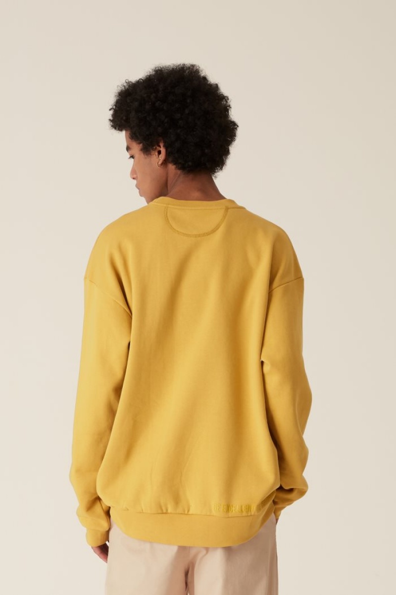 Sudadera La Martina LMRTN Crew-neck Amarillo Chile | OHD-6626