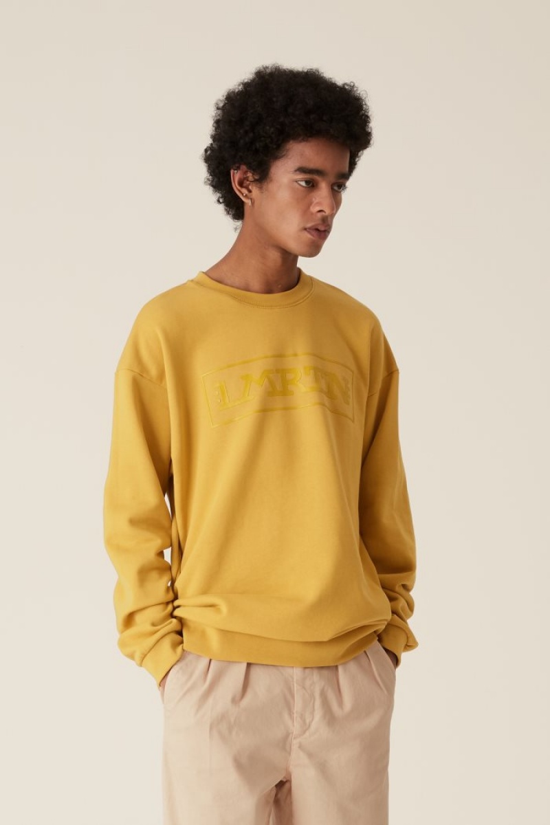 Sudadera La Martina LMRTN Crew-neck Amarillo Chile | OHD-6626