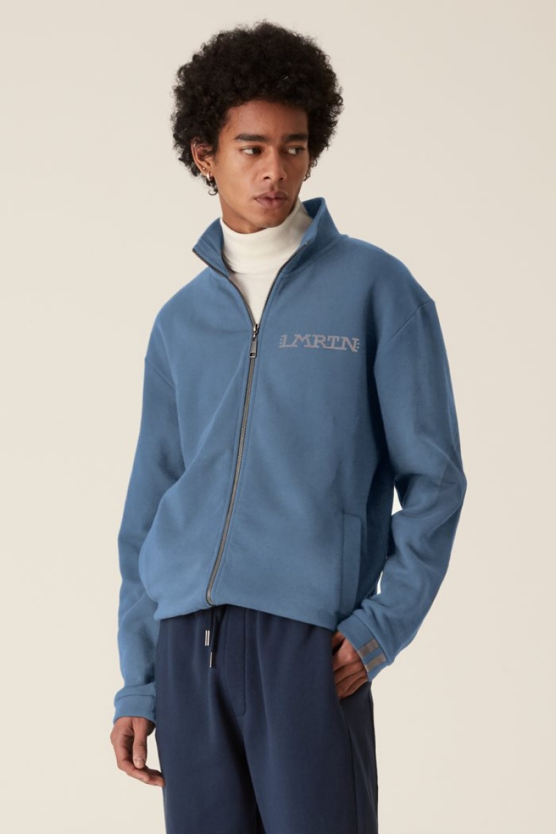 Sudadera La Martina LMRTN High-neck Azules Chile | JVI-4461