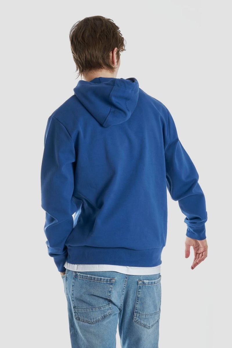 Sudadera La Martina Regular-fit Brushed Cotton Hombre Azules Chile | RWM-9067