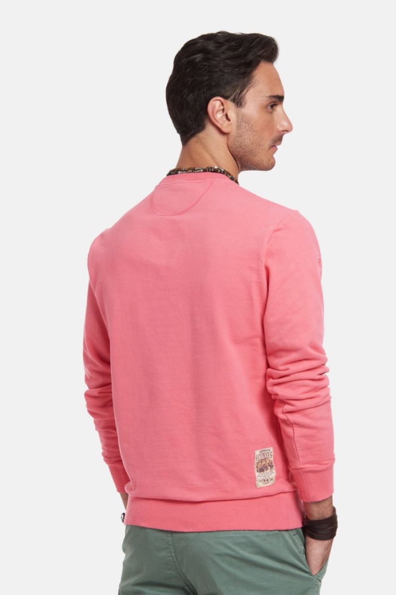 Sudadera La Martina Regular-fit Brushed Cotton Hombre Coral Chile | KGG-6903