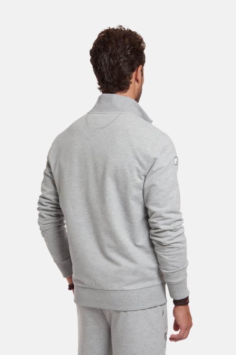 Sudadera La Martina Regular-fit Brushed Cotton Hombre Gris Claro Chile | DRL-0131