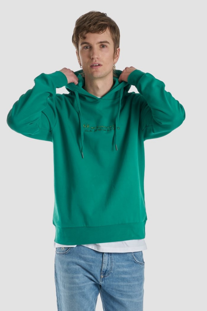 Sudadera La Martina Regular-fit Brushed Cotton Hombre Verde Chile | SKH-4272