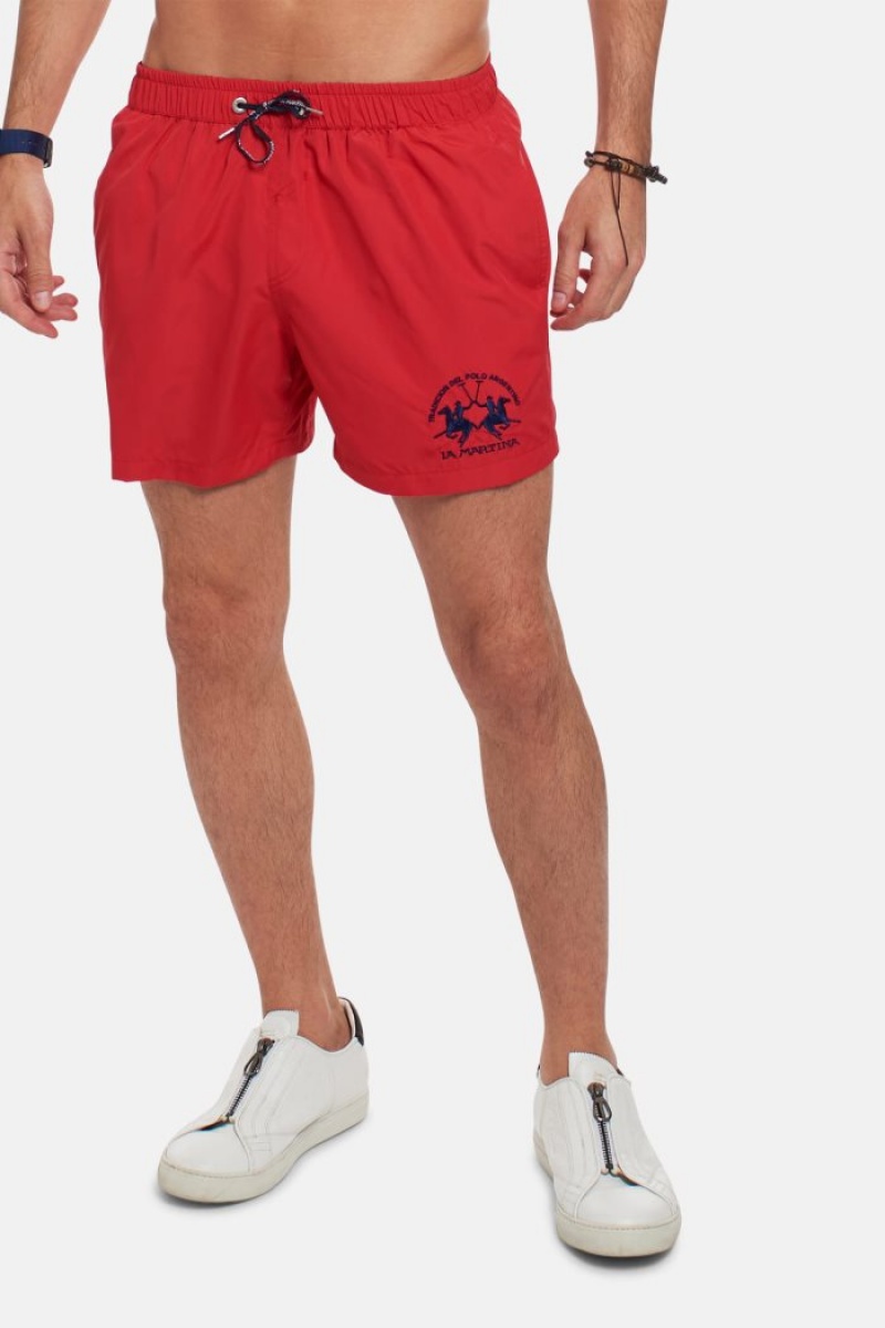 Swim Shorts La Martina Regular-fit Hombre Rojas Chile | SSO-4310