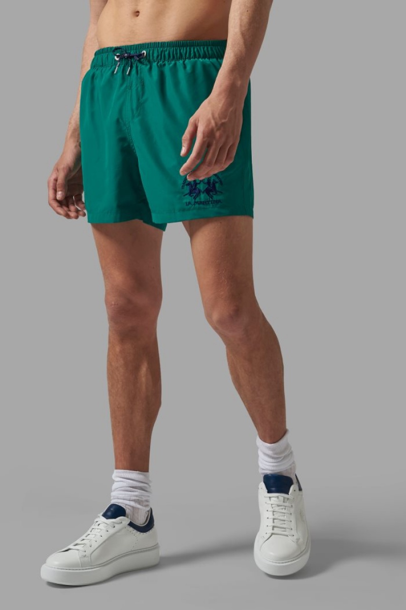 Swim Shorts La Martina Regular-fit Hombre Verde Chile | VZS-8462