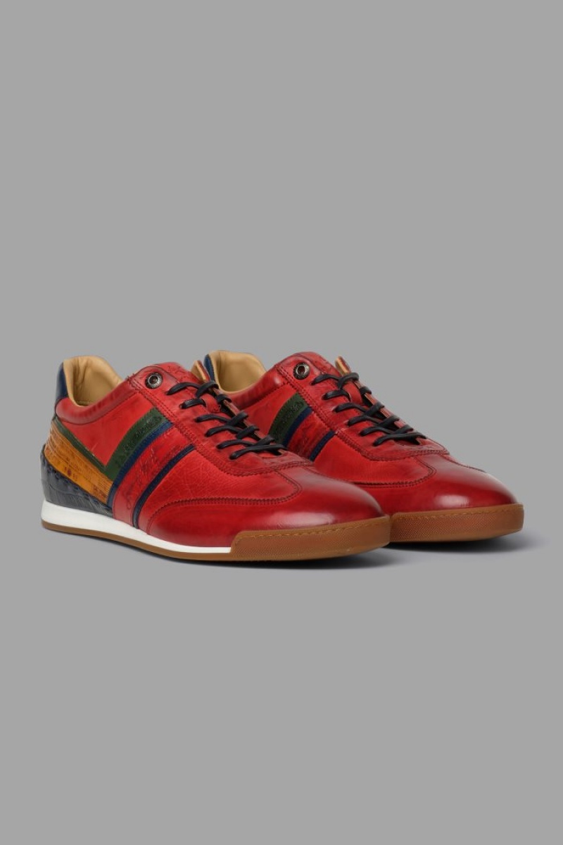 Zapatillas La Martina Multicoloured Leather Hombre Rojas Chile | DJF-8770