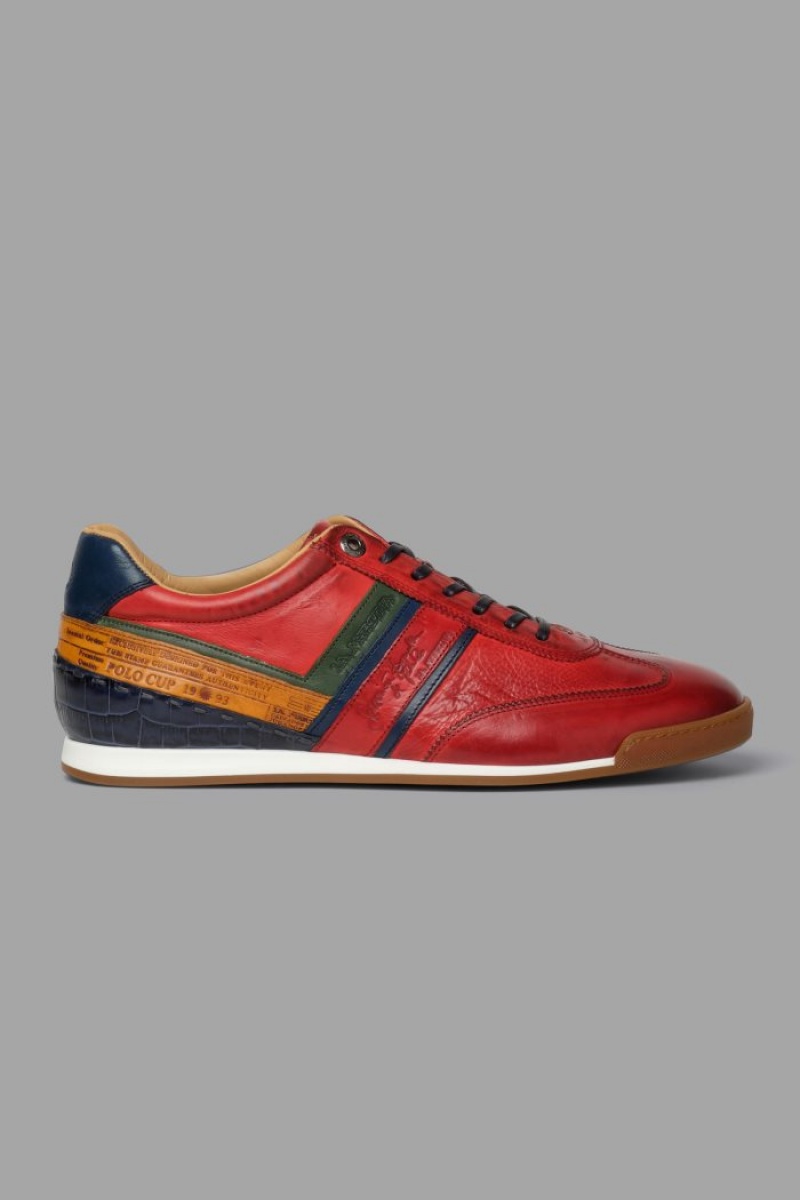 Zapatillas La Martina Multicoloured Leather Hombre Rojas Chile | DJF-8770