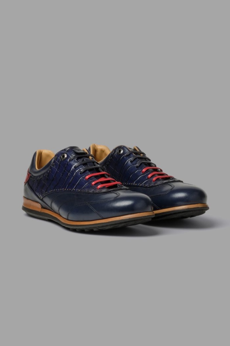 Zapatos La Martina Cuero Oxford-style Hombre Azul Marino Chile | DFE-8694