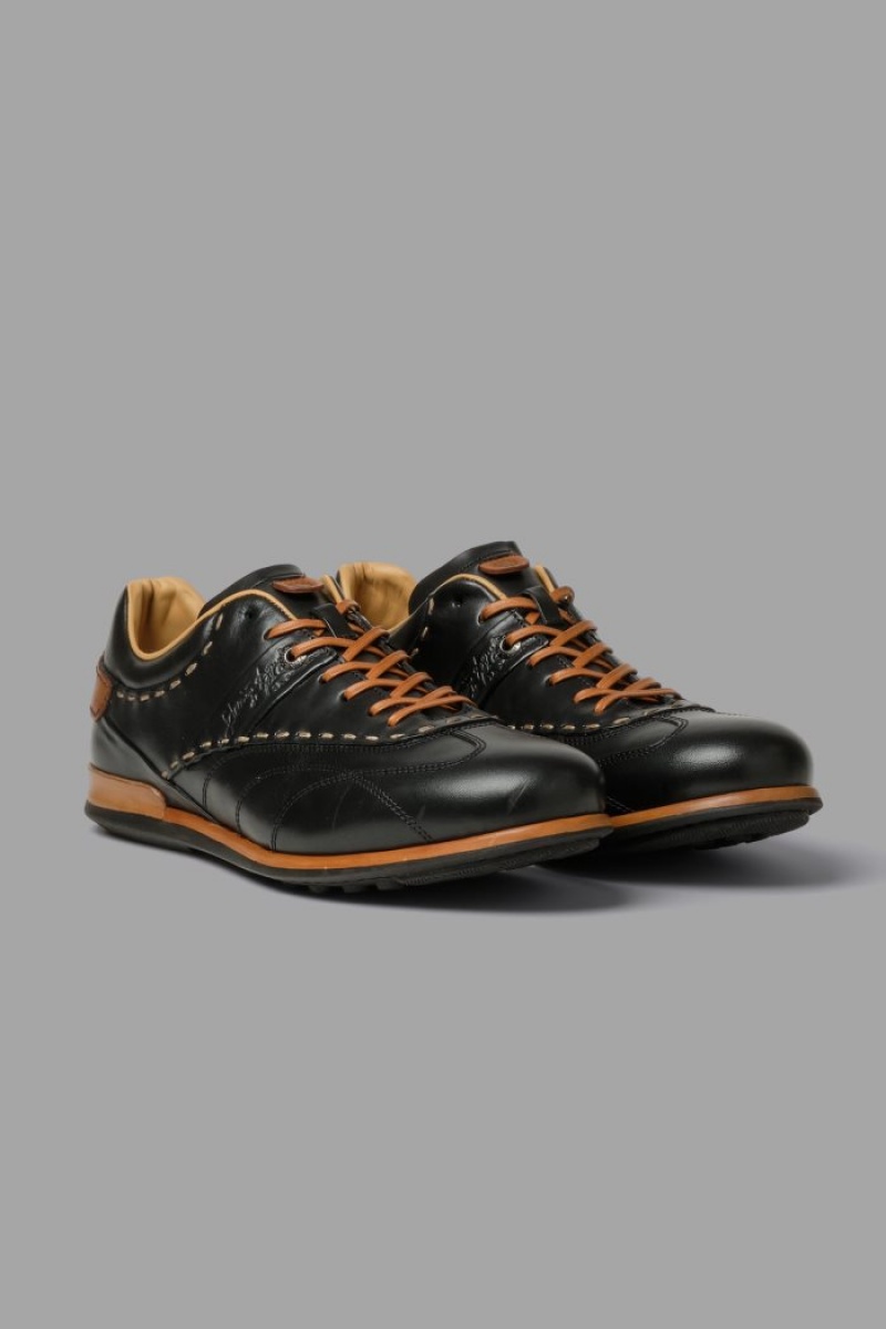 Zapatos La Martina Cuero Oxford-style Hombre Negras Chile | PLH-5383